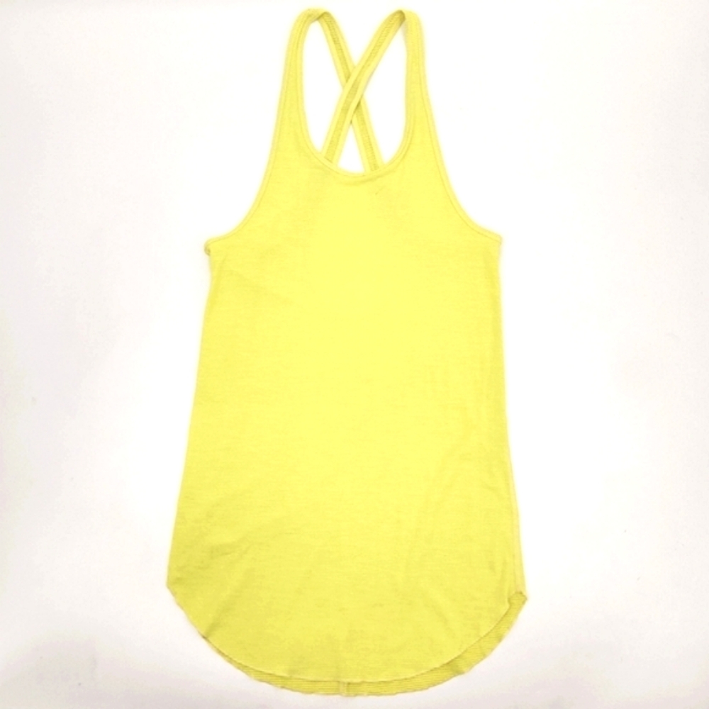 Lululemon Crisscross Back Loose Fit Lightweight Tank Top Size 10 Yellow